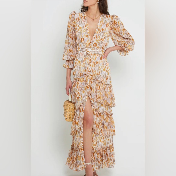 o.p.t. Dresses & Skirts - Print tiered maxi with belt. anthropology